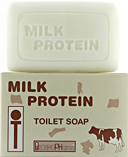 Best Milk Protein Toilet Soap for Sensitive Skin - Gentle Cleansing Bar (Pack of 1) - Perfect for Daily Face & Body Wash, Bathroom & Travel Use