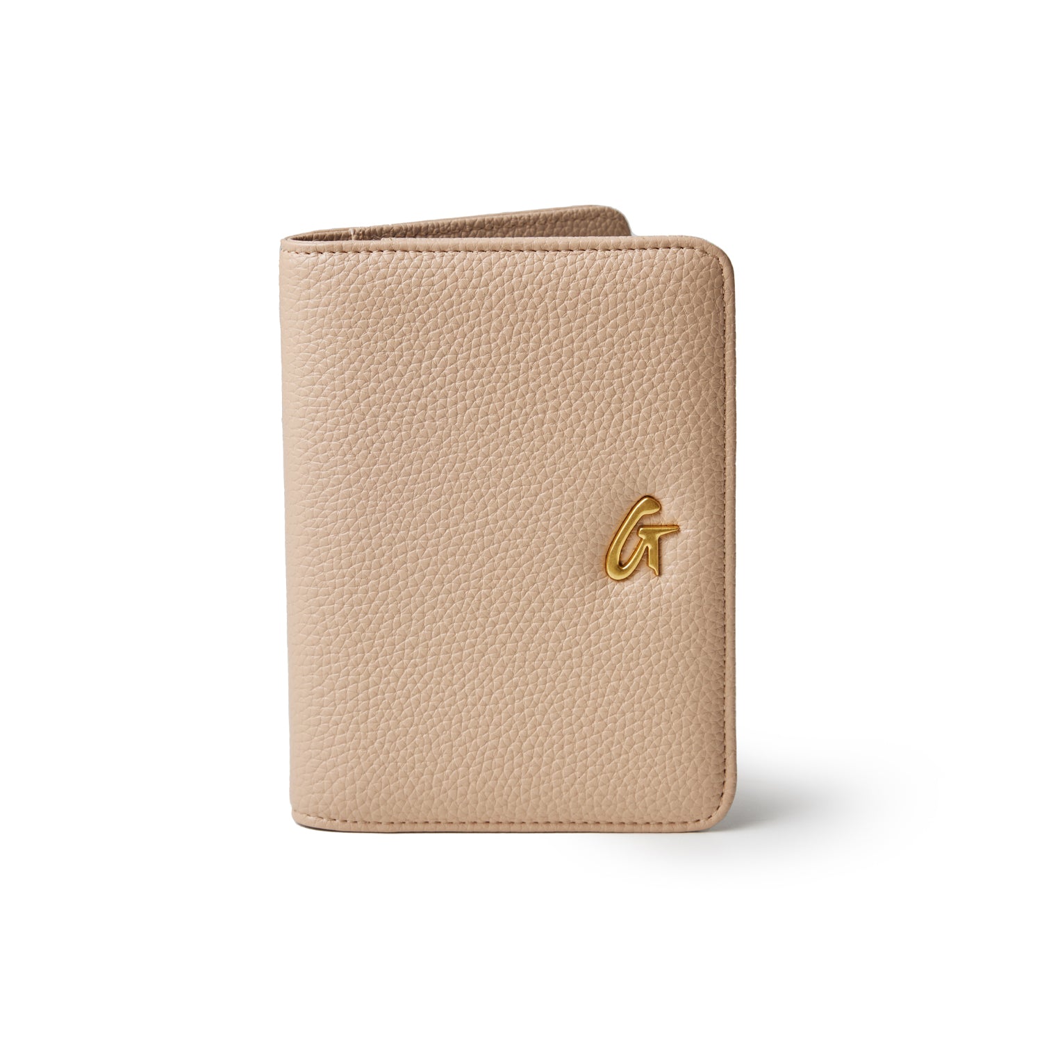 Premium Pebble Passport Holder in Nude - Slim RFID Blocking Travel Wallet for Secure Document Storage | Perfect for Airports, Business Trips & International Travel