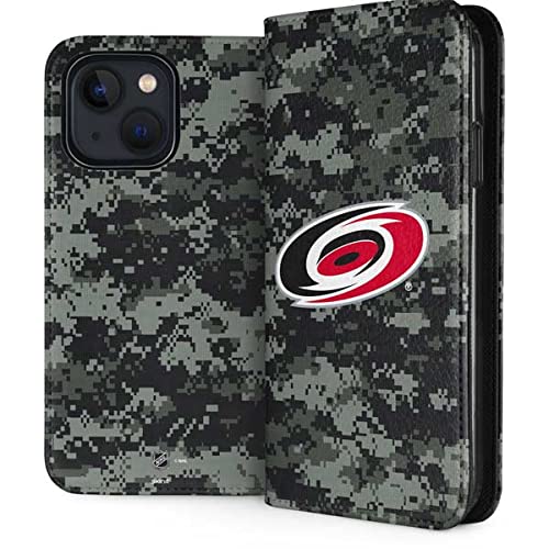 Officially Licensed NHL Carolina Hurricanes Camo Phone Case for iPhone 13 - Durable Protective Folio Cover with Stylish Design - Perfect for Hockey Fans, Game Days & Everyday Use