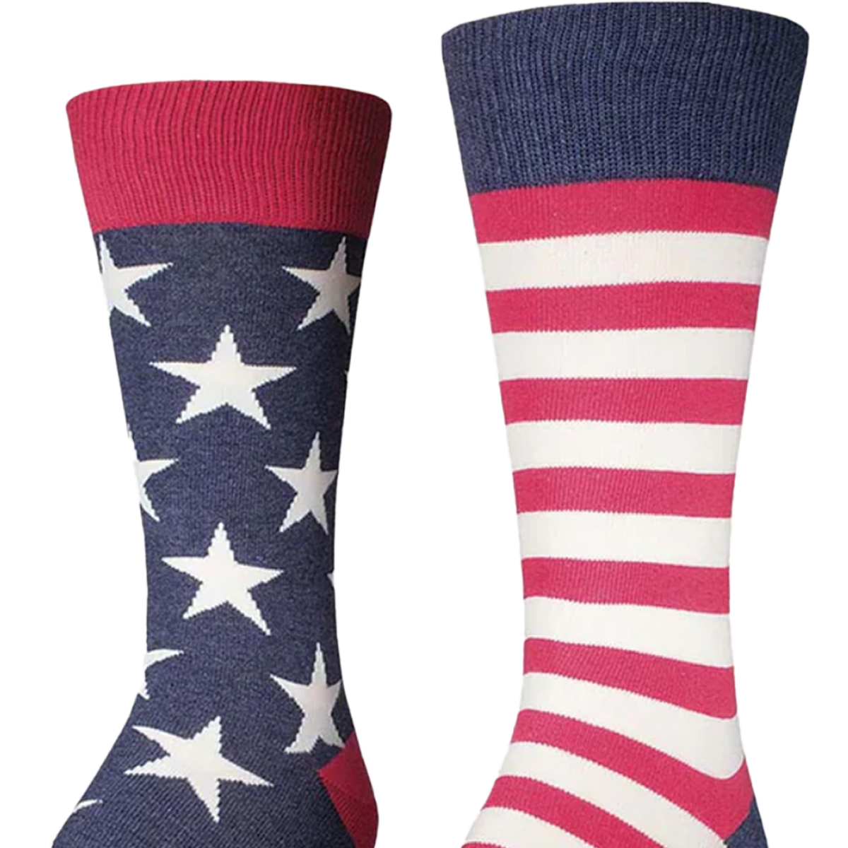 American Flag Crew Socks - Patriotic USA Flag Design for Men & Women - Comfortable Cotton Blend Socks for Everyday Wear, Sports & Outdoor Activities