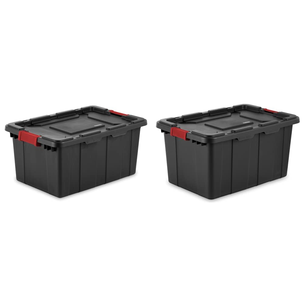 Sterilite Heavy-Duty Storage Bins Bundle - 15 Gallon (6-Pack) & 27 Gallon (4-Pack) Plastic Totes with Secure Latching Lids - Perfect for Home Organization, Garage Storage, and Industrial Use