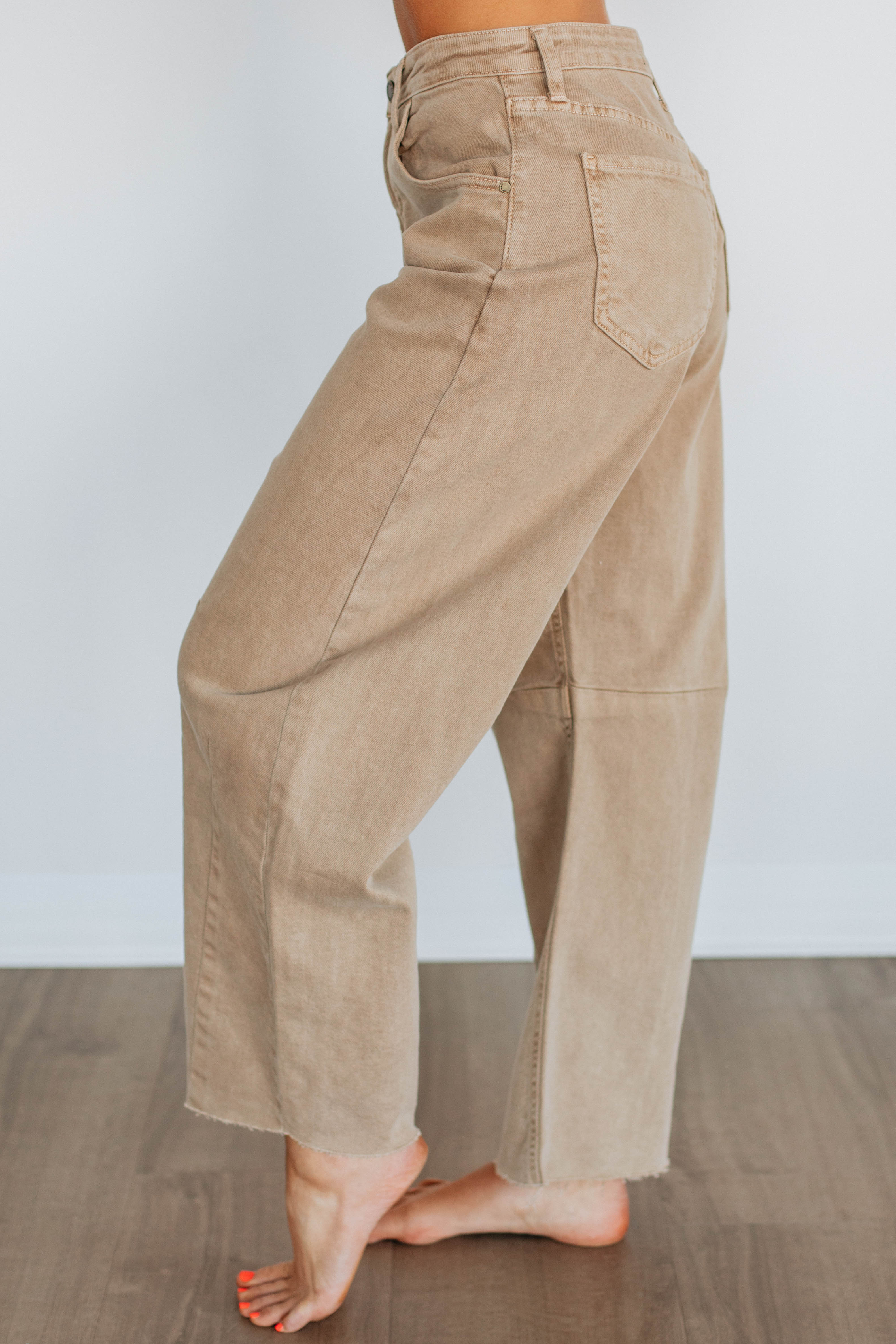 Beatrix JBD Women's High Waist Skinny Jeans in Khaki - Stylish & Comfortable for Casual Wear, Office & Night Out