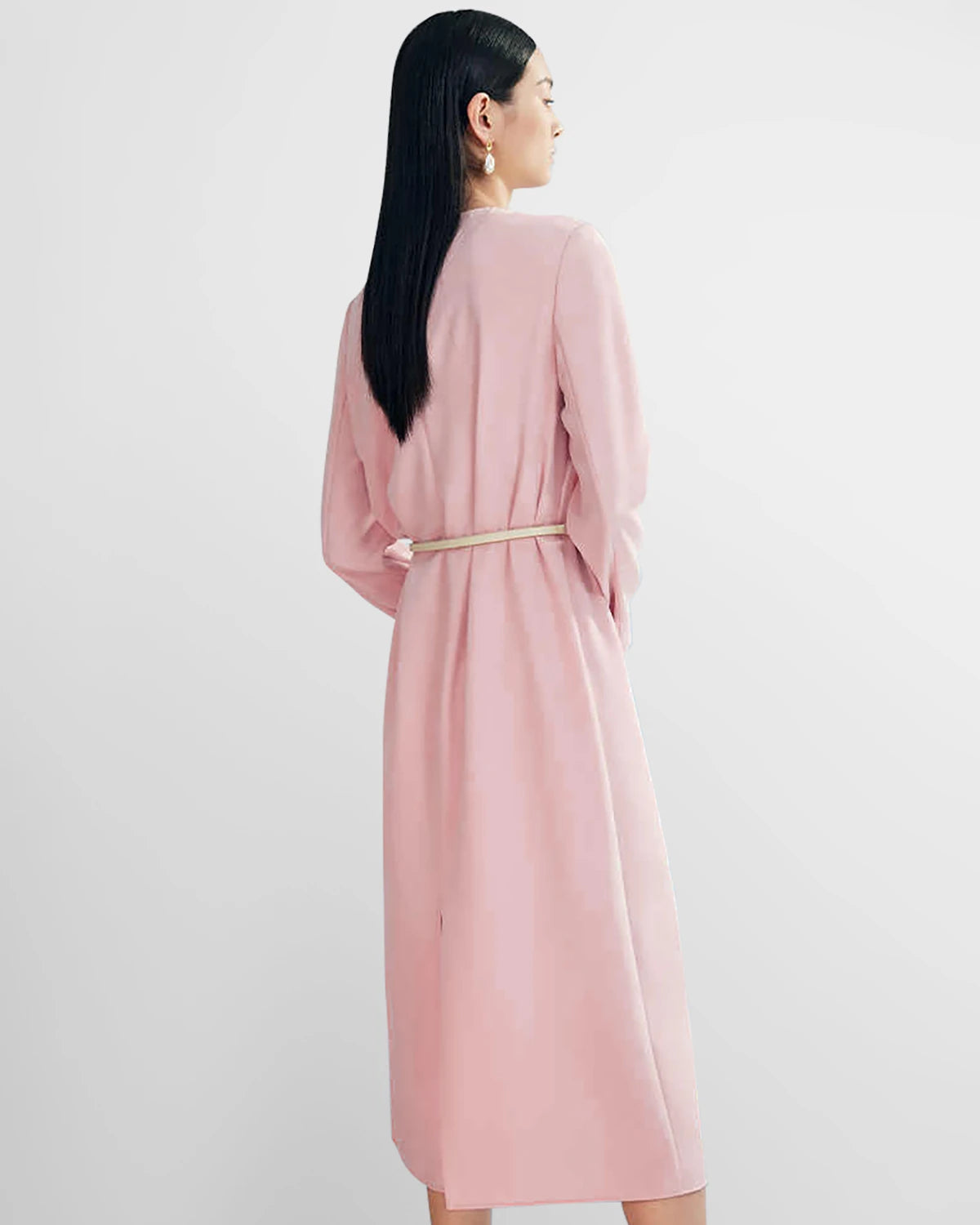Elegant Women's Basic Silk Dress with Back Slit - Perfect for Evening Parties, Date Nights & Special Occasions