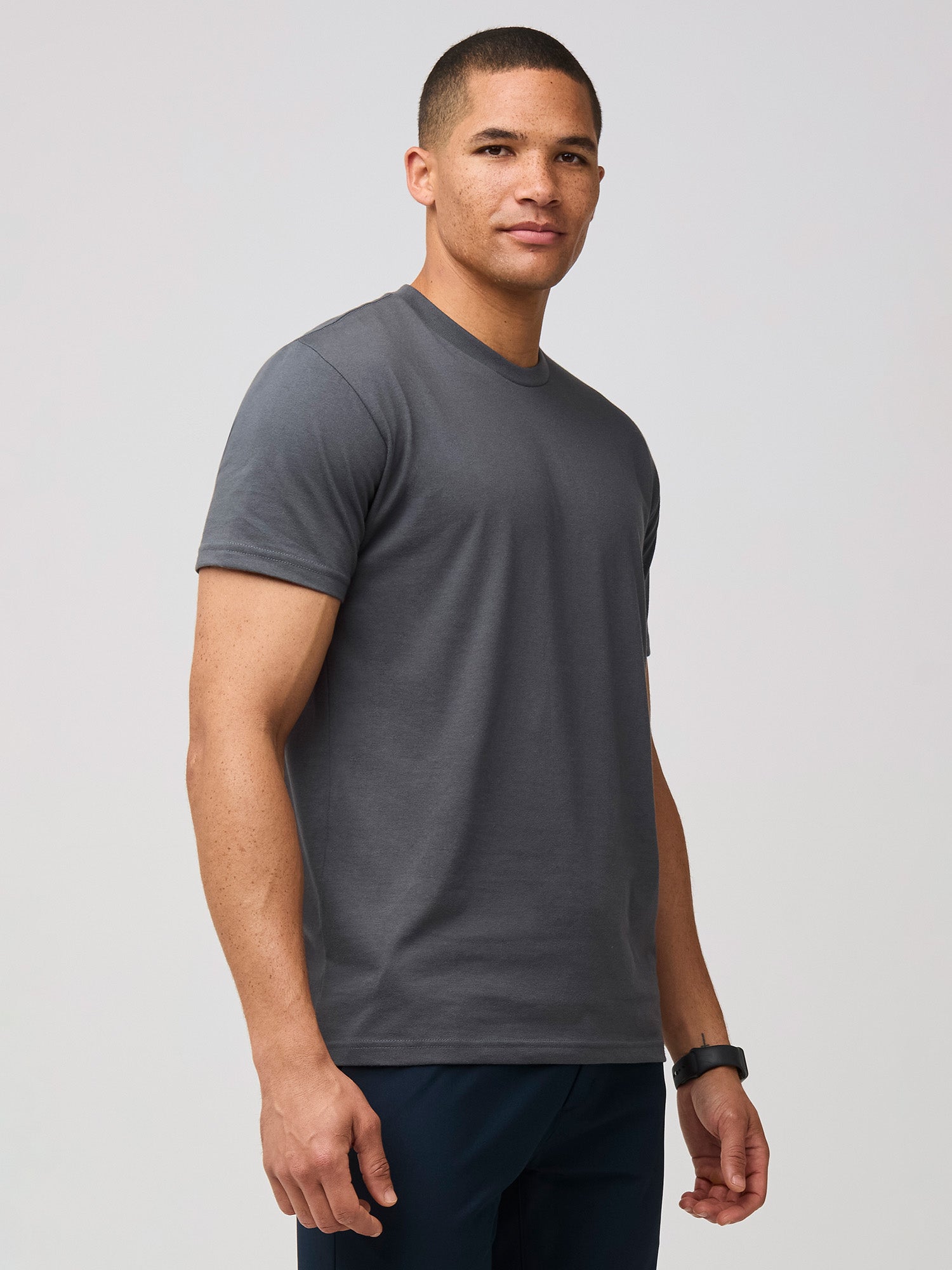 Premium Concrete Crew Neck T-Shirt for Men - Comfortable & Durable Cotton Tee - Perfect for Casual Wear, Workouts & Street Style