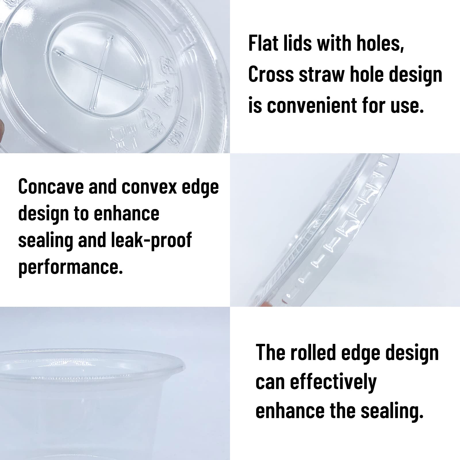 50 Pack 8oz Clear Disposable Plastic Cups with Lids - BPA-Free Food Containers for Drinks, Yogurt, Parfaits, Soups, Snacks, Salads & Fruits - Perfect for Parties, Picnics, Catering & Takeout
