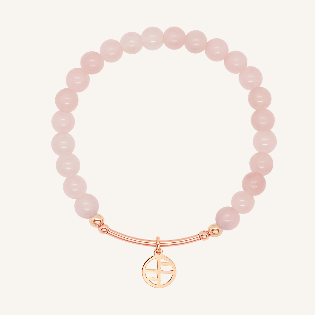 Rose Quartz Charm Bracelet - Natural Stone of Love Jewelry for Women | Perfect for Valentine's Day Gifts, Healing Crystal Therapy & Everyday Wear