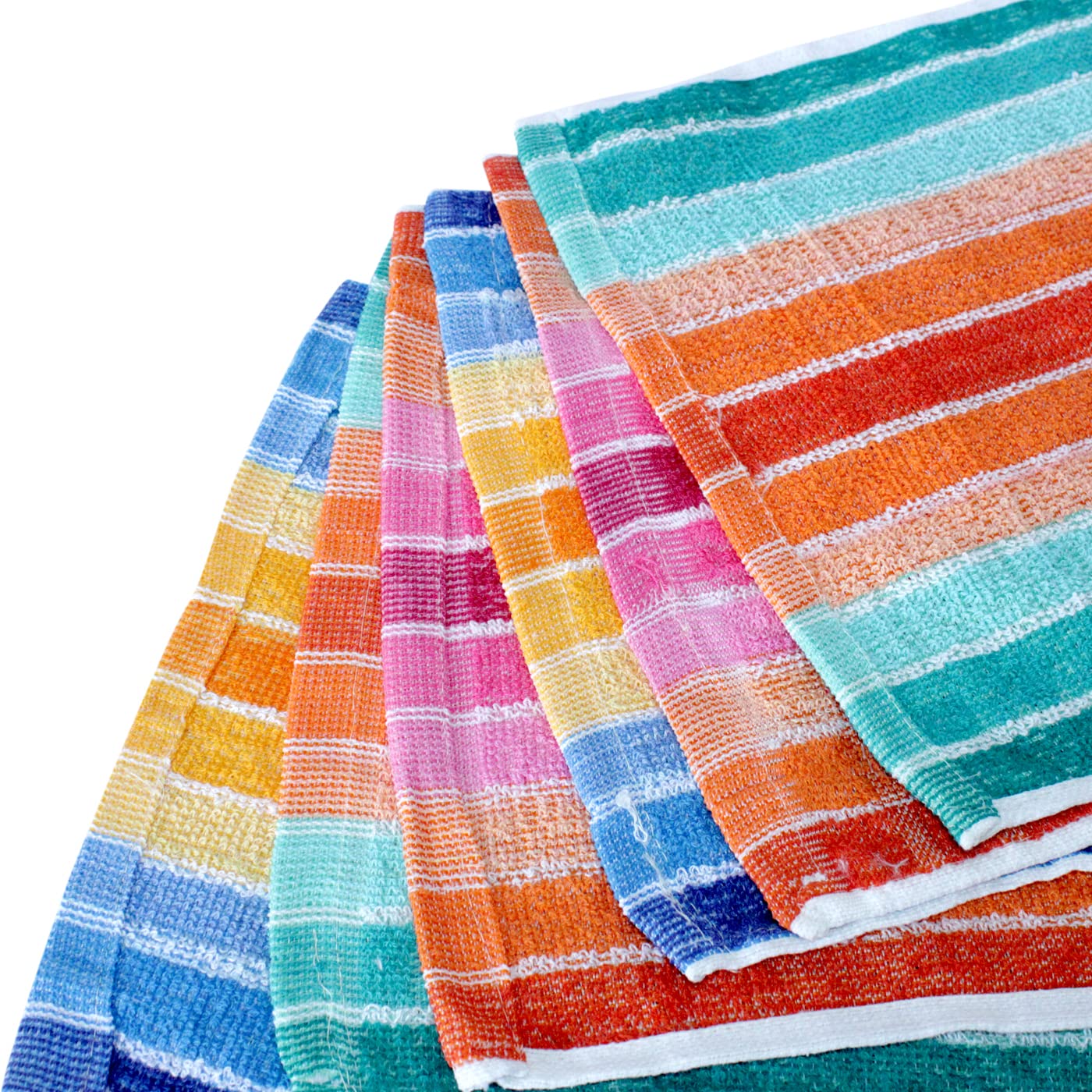 BOXO Set of 6 Premium Cotton Multipurpose Hand & Face Towels for Bathroom, Kitchen, Gym - Soft Absorbent Small Towels in Multi Colors for Home & Travel Use