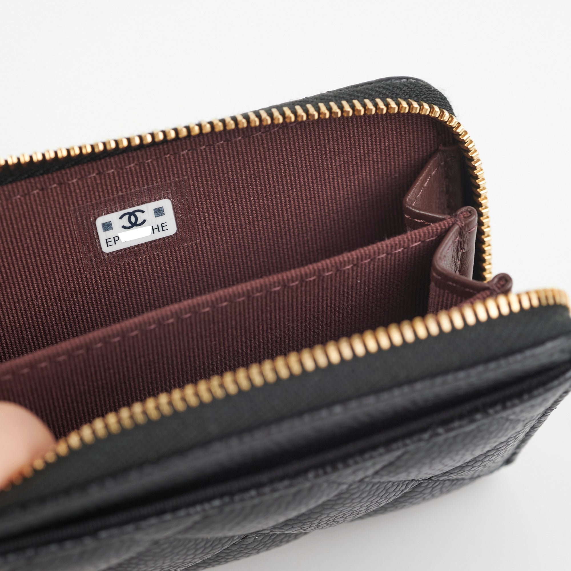 Chanel Caviar Leather Black Zipper Coin Purse Wallet for Women - Perfect for Everyday Essentials & Luxury Gift Giving