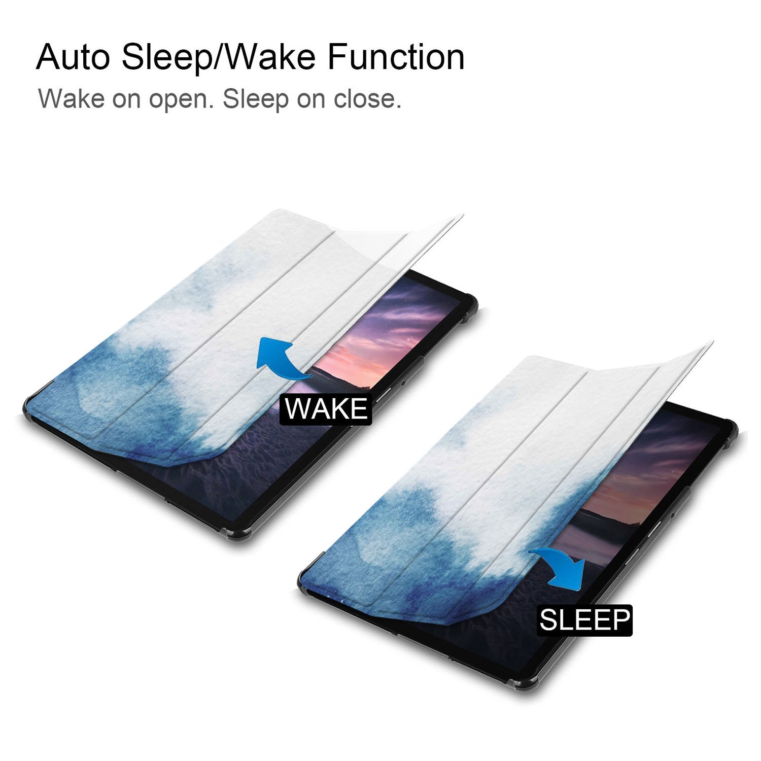 Samsung Tablet Case with Abstract Ink Painting Design - Protective Cover for Samsung Galaxy Tabs - Perfect for Work, School, and Travel Use