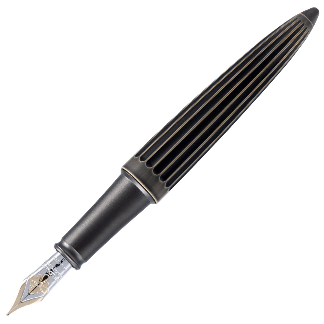 Diplomat Aero Oxyd Brass Fountain Pen with 14ct Gold Nib - Premium Writing Instrument for Professionals & Collectors - Perfect for Office, Gifts & Calligraphy