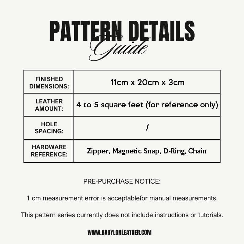 BABYLON™ LV Style Clutch Handbag - DIY Pattern AAB 549 for Women | Fashion Evening Party & Wedding Accessory