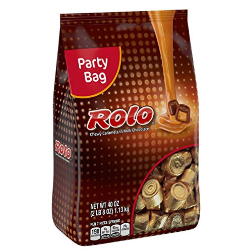 Gluten Free Rolo Chewy Caramels in Milk Chocolate - Individually Wrapped Candy (40oz Bag) - Perfect for Halloween Treats, Party Favors & Office Snacks