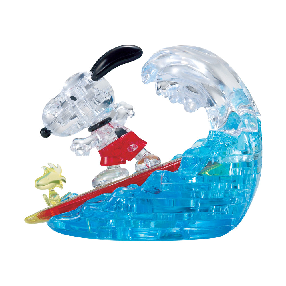 BePuzzled Peanuts Snoopy Surf 3D Crystal Puzzle - 41 Piece Brain Teaser for Adults & Teens | Fun Family Game Night Activity & Creative Home Decor