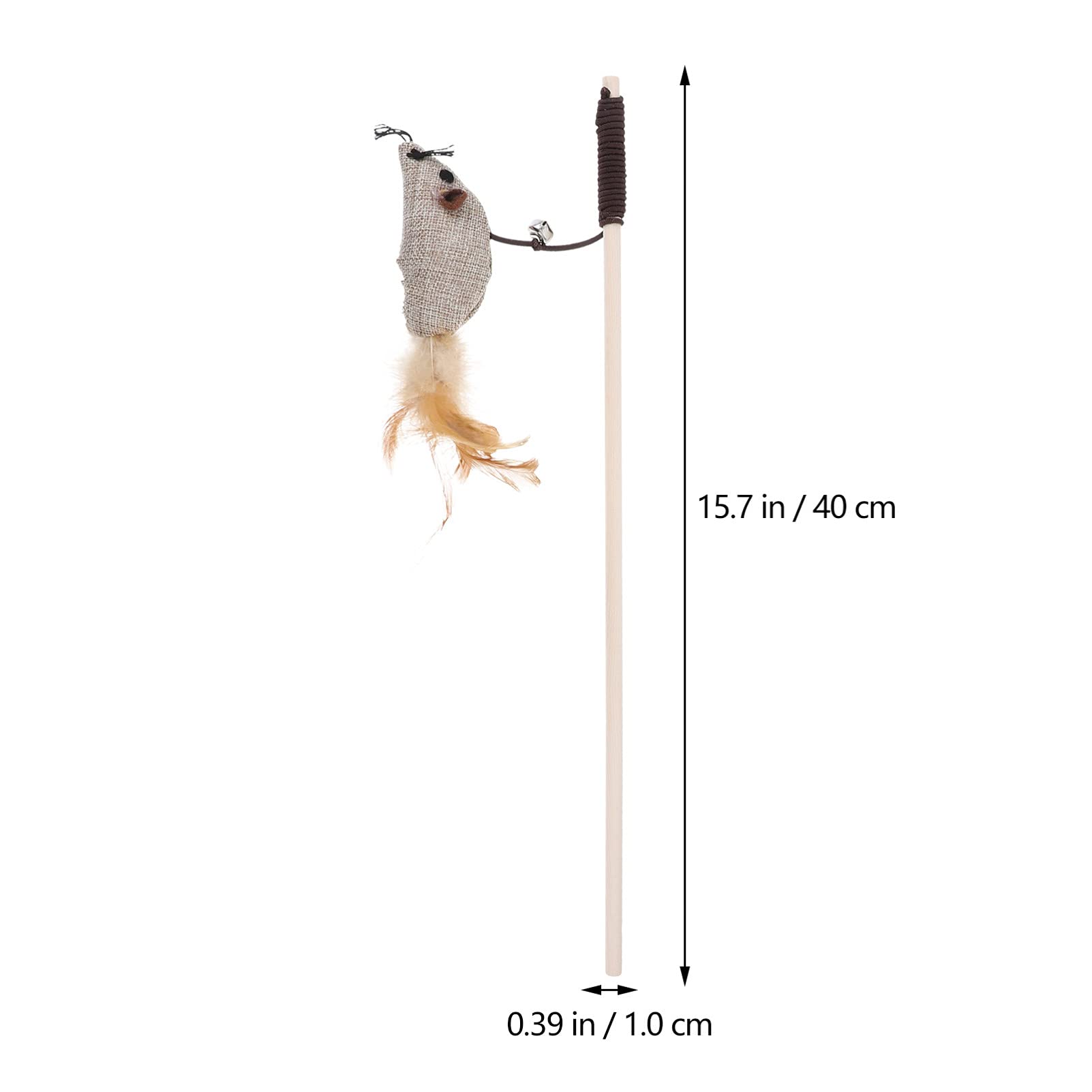 Balacoo Cat Teaser Wand Toy Set - Interactive Kitten Toys with Natural Chew Rope for Indoor Play & Exercise - Perfect for Bonding & Active Playtime with Your Cat