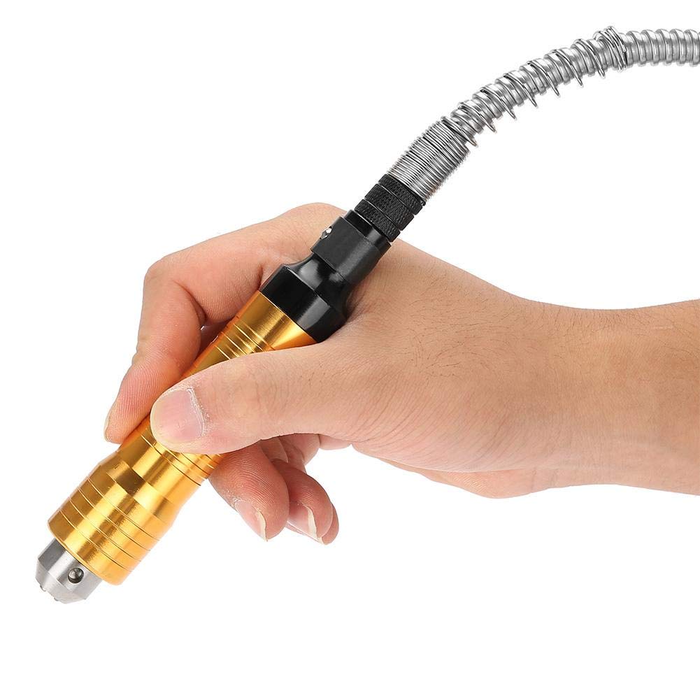 Flexible Shaft Rotary Tool Kit - 6mm Flex Shaft Attachment for Electric Drill, Rotary Grinder with 0.5-6.5mm Chuck & Carbide Drill Bits - Perfect for DIY Projects, Jewelry Making, Metal Engraving & Wood Carving