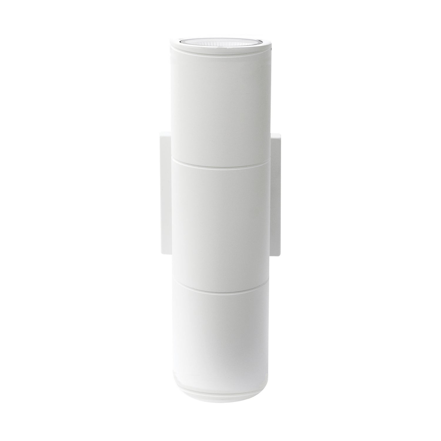 12-In-2 LED Outdoor Cylinder Wall Light - Up/Down Lighting, White Finish - Perfect for Patio, Garden, and Exterior Home Decor