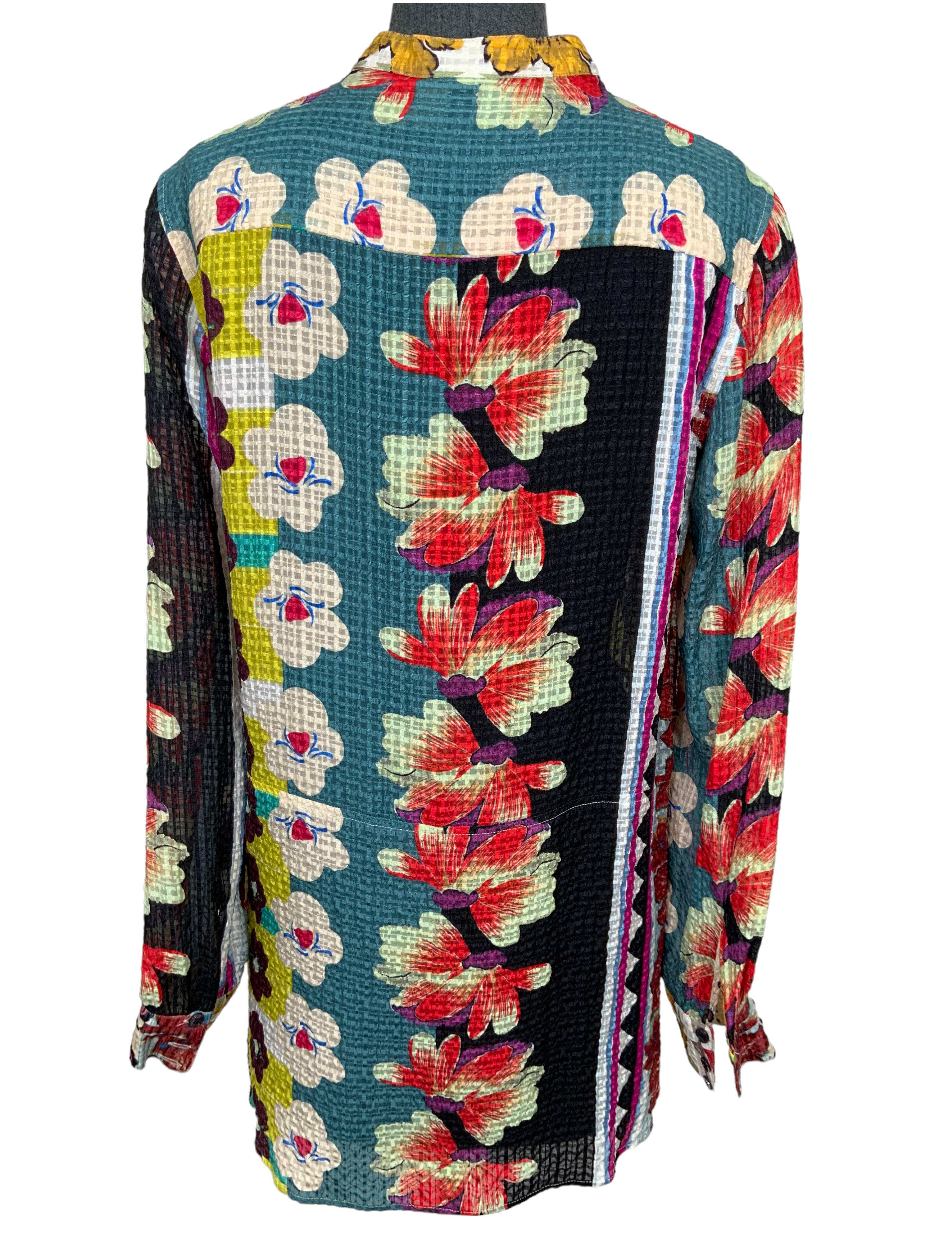 ETRO Women's Floral Print Silk Button Down Blouse - Size M - Elegant Office Wear & Spring Party Outfit