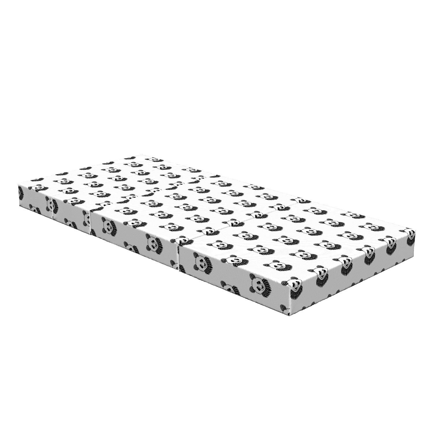 Ambesonne Tattoo-Inspired Panda Bear Foldable Mattress - 74.8