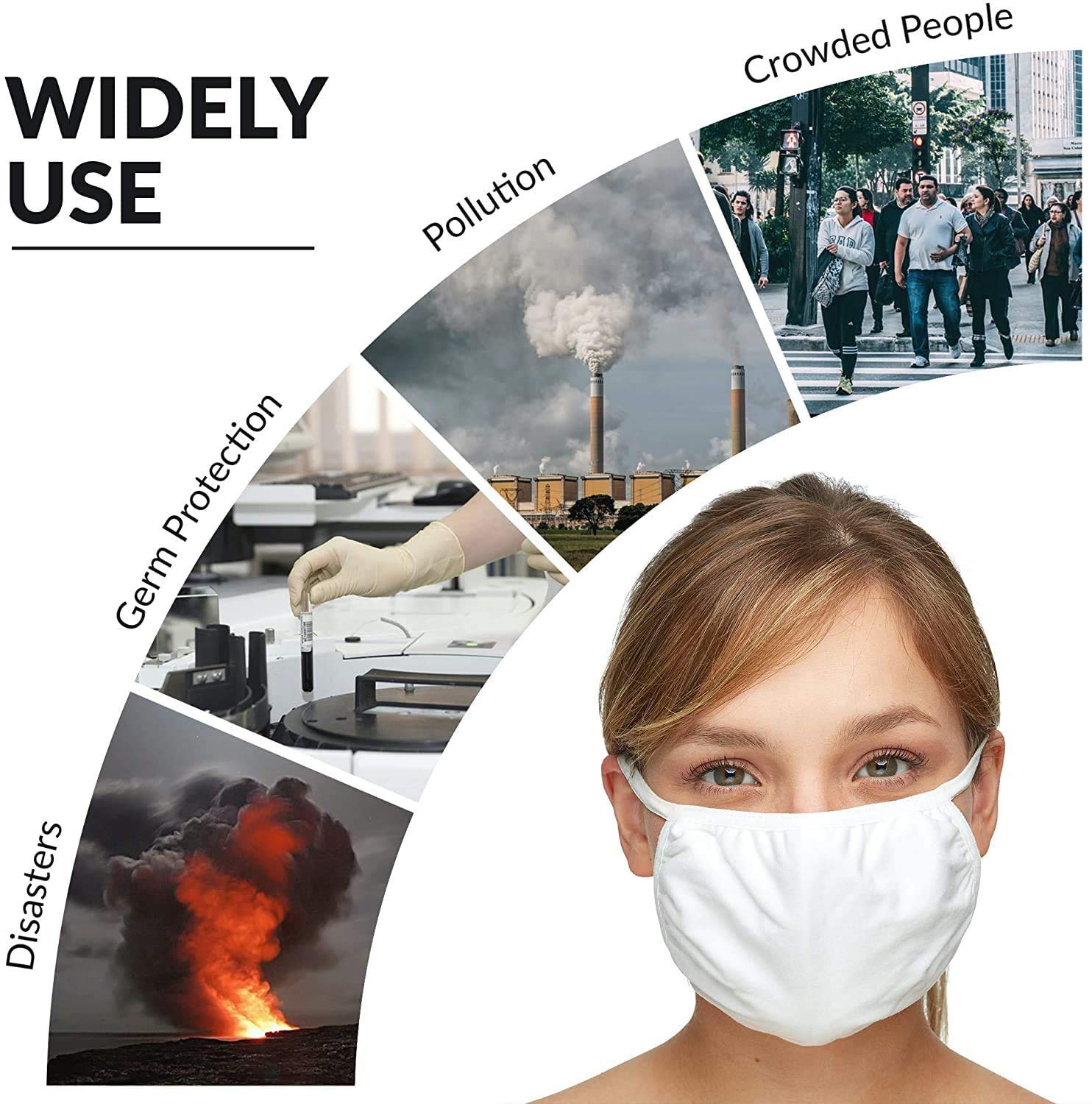 Eco-Friendly 100% Cotton Washable & Reusable Muslin Face Mask - 4-Layer Breathable Cloth Mask with Multi-Print Design (Pack of 12) - Perfect for Daily Use, Travel, and Outdoor Activities