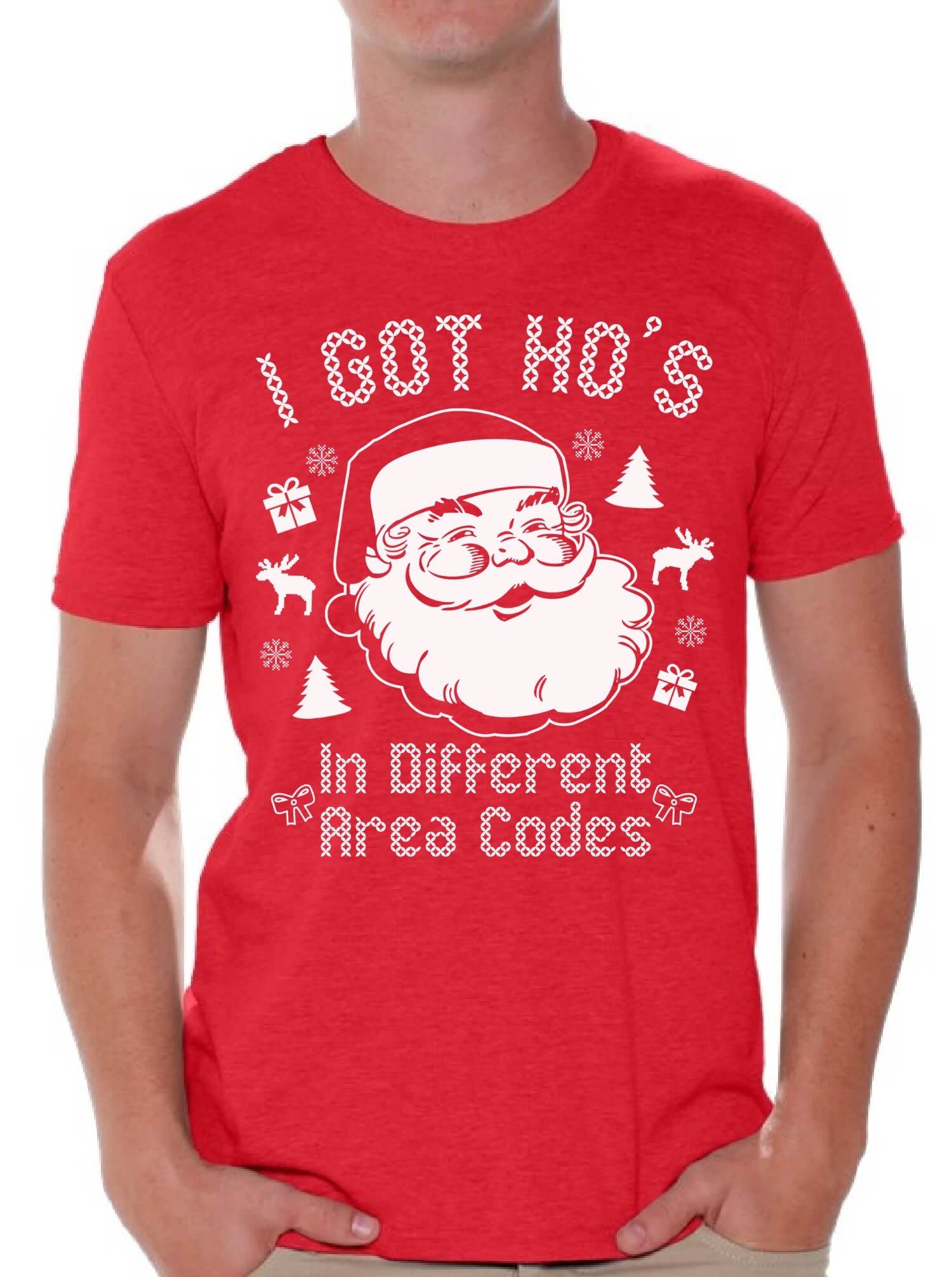 Funny Santa Claus Christmas T-Shirt for Men | Festive Holiday Novelty Tee | Perfect for Ugly Sweater Parties, Family Gatherings & Christmas Photos