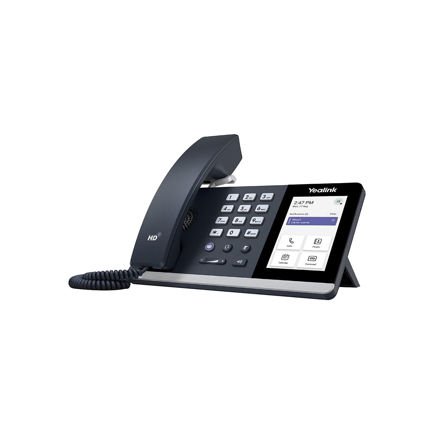 Yealink MP54 IP Business Phone - Corded Desktop VoIP Phone with HD Voice - Classic Gray for Office & Remote Work
