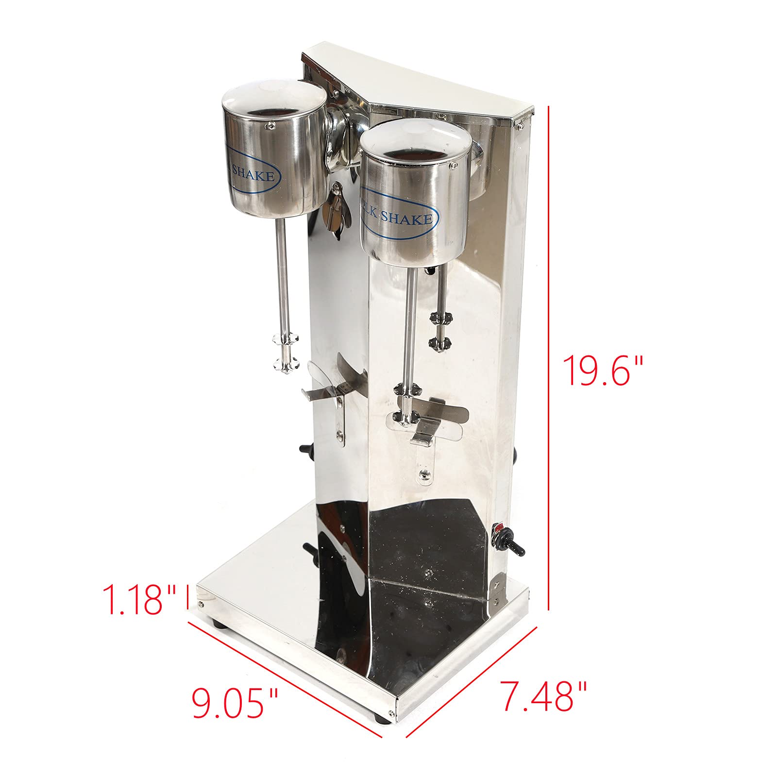 LOYALHEARTDY Stainless Steel Milkshake Maker & Smoothie Blender - 21oz Cup for Protein Shakes, Cocktails & Malted Drinks - Perfect for Home Bars, Cafes & Healthy Smoothie Lovers