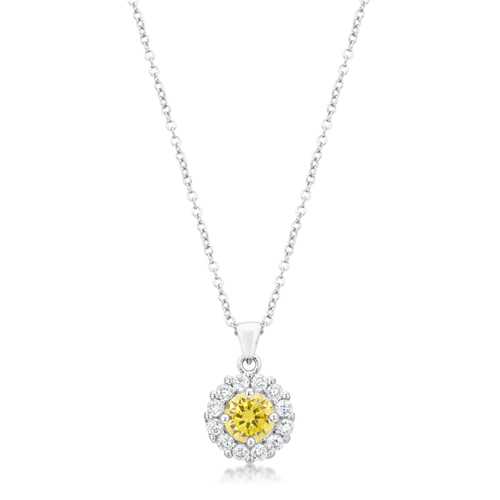 Bella Yellow Gold Bridal Pendant Necklace - Elegant Wedding Jewelry Gift for Bride, Engagement, Anniversary & Special Occasions