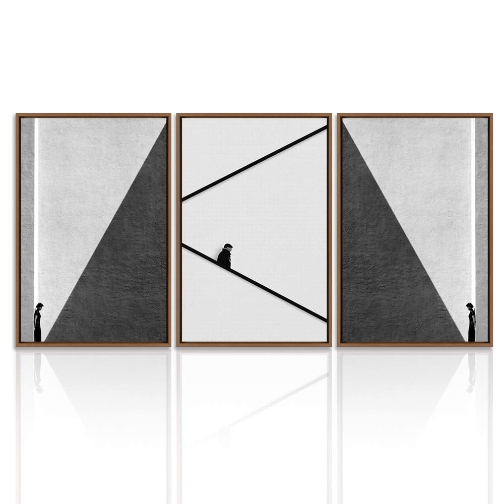 Wall26 3-Panel Framed Canvas Wall Art - Modern Cityscape Building Theme Print (16x24 Inches) - Ready to Hang Home Decor for Living Room & Bedroom - Perfect for Urban Style Interior Design