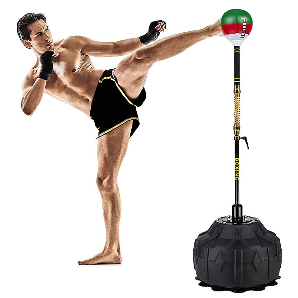 Freestanding Boxing Punching Bag with Adjustable Stand (150-180cm) - Reflex Ball Cobra Bag for MMA Training, Stress Relief & Fitness - Perfect for Home Gym, Boxing Practice & Cardio Workouts