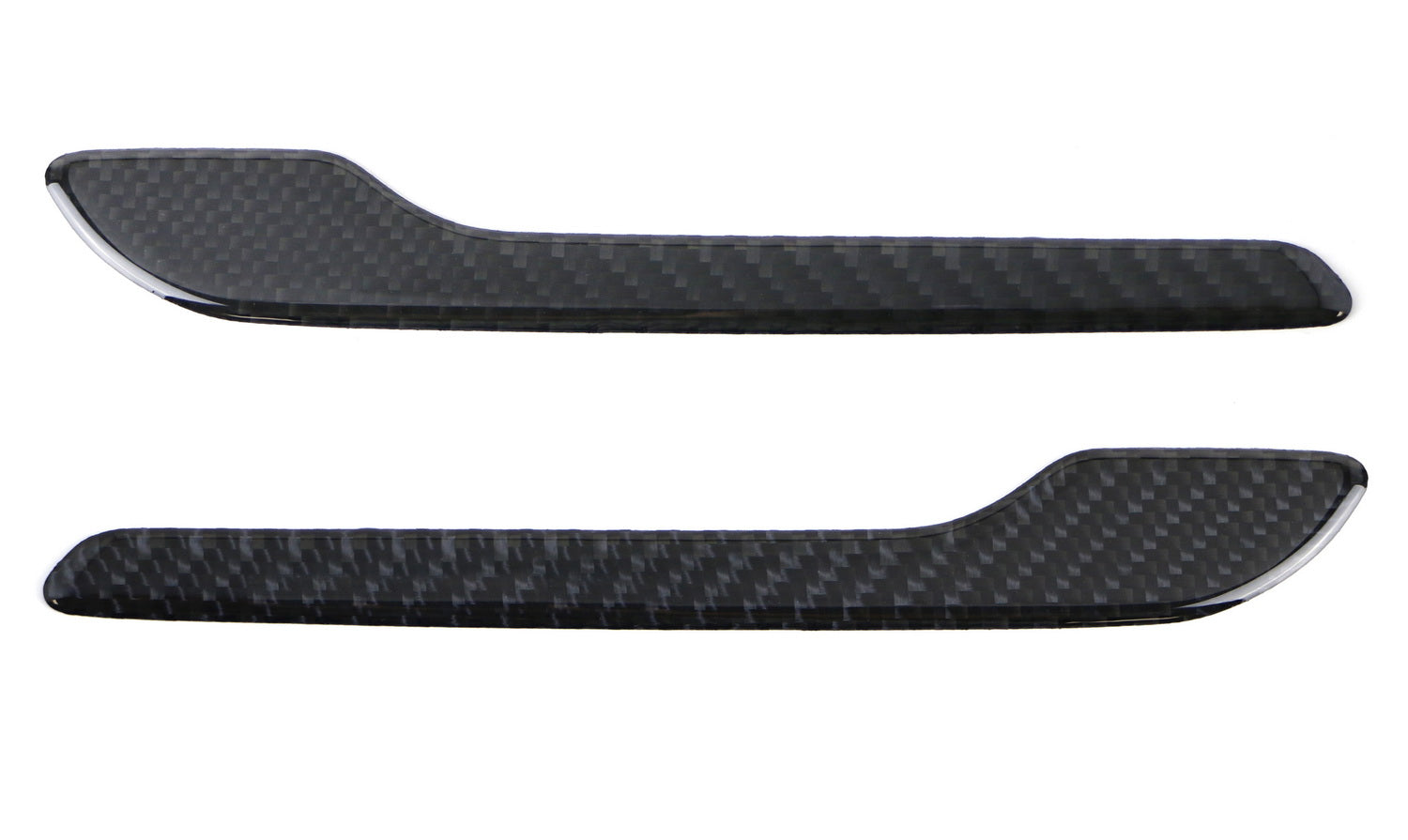 4-Piece Carbon Fiber Side Door Push Handle Cover Trims for Tesla Model 3 (2017-2023) - Premium Interior Accessories for Car Enthusiasts & Style Upgrade