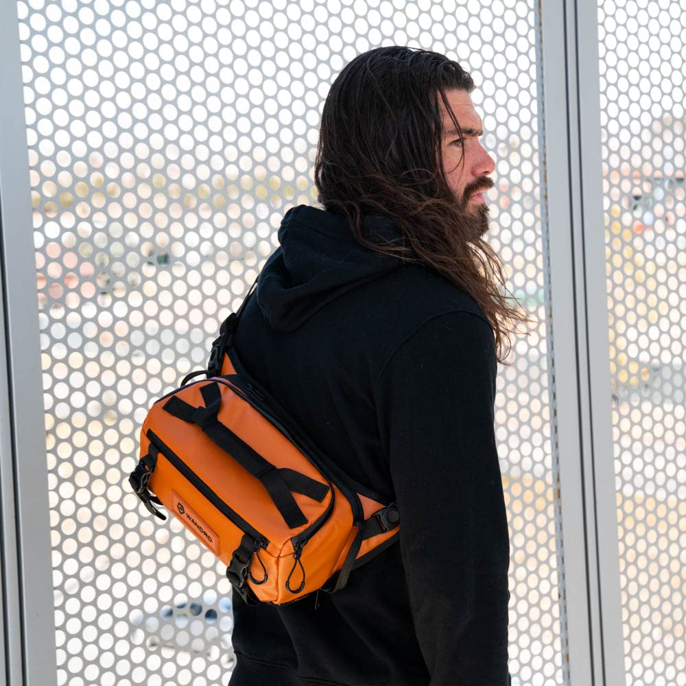 WANDRD ROGUE 6L Sling Camera Bag - Waterproof Crossbody Shoulder Bag for DSLR Mirrorless Cameras & Accessories - Perfect for Travel, Hiking & Street Photography (Sedona Orange)