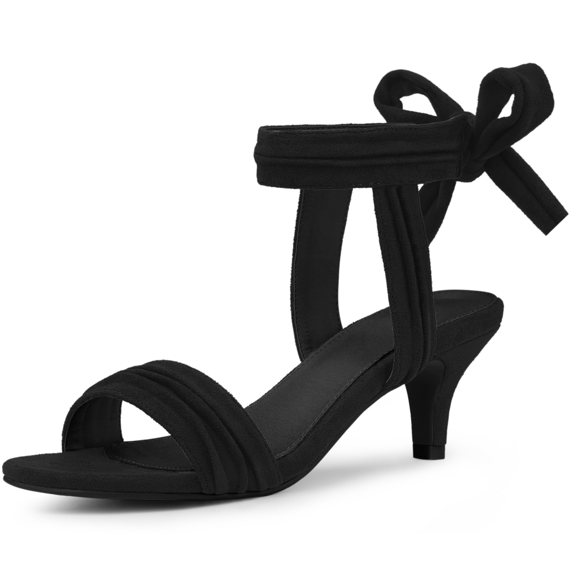Perphy Women's Open Toe Ankle Tie Kitten Heel Sandals - Elegant Bridal Wedding Shoes for Bride, Bridesmaids & Special Occasions | Perfect for Beach Weddings, Garden Parties & Evening Events