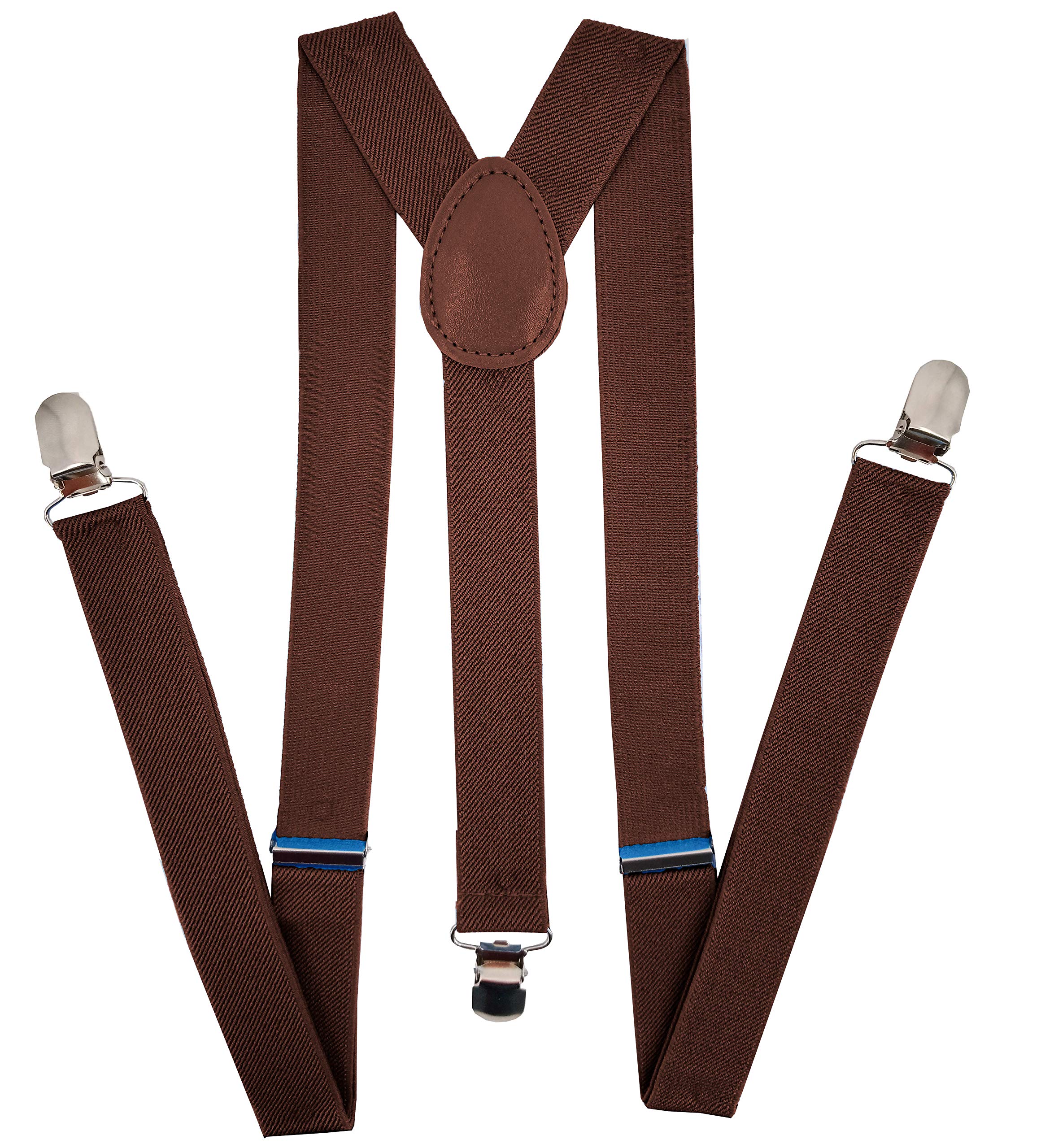 NAVISIMA Adjustable Elastic Y-Back Suspenders for Men & Women - Strong Metal Clips - Comfortable Unisex Fashion Accessory for Work, Wedding & Formal Events