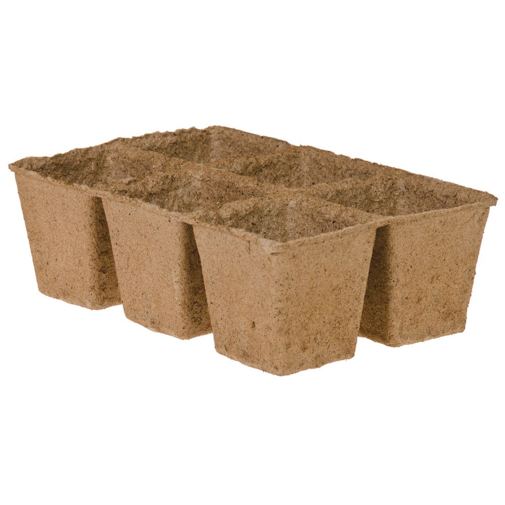 Eco-Friendly Biodegradable Planting Pots - 3 Flats with 6 Cells Each (3-Inch Pots) for Seed Starting & Garden Transplanting | Perfect for Indoor Herb Gardens & Outdoor Plant Nurseries