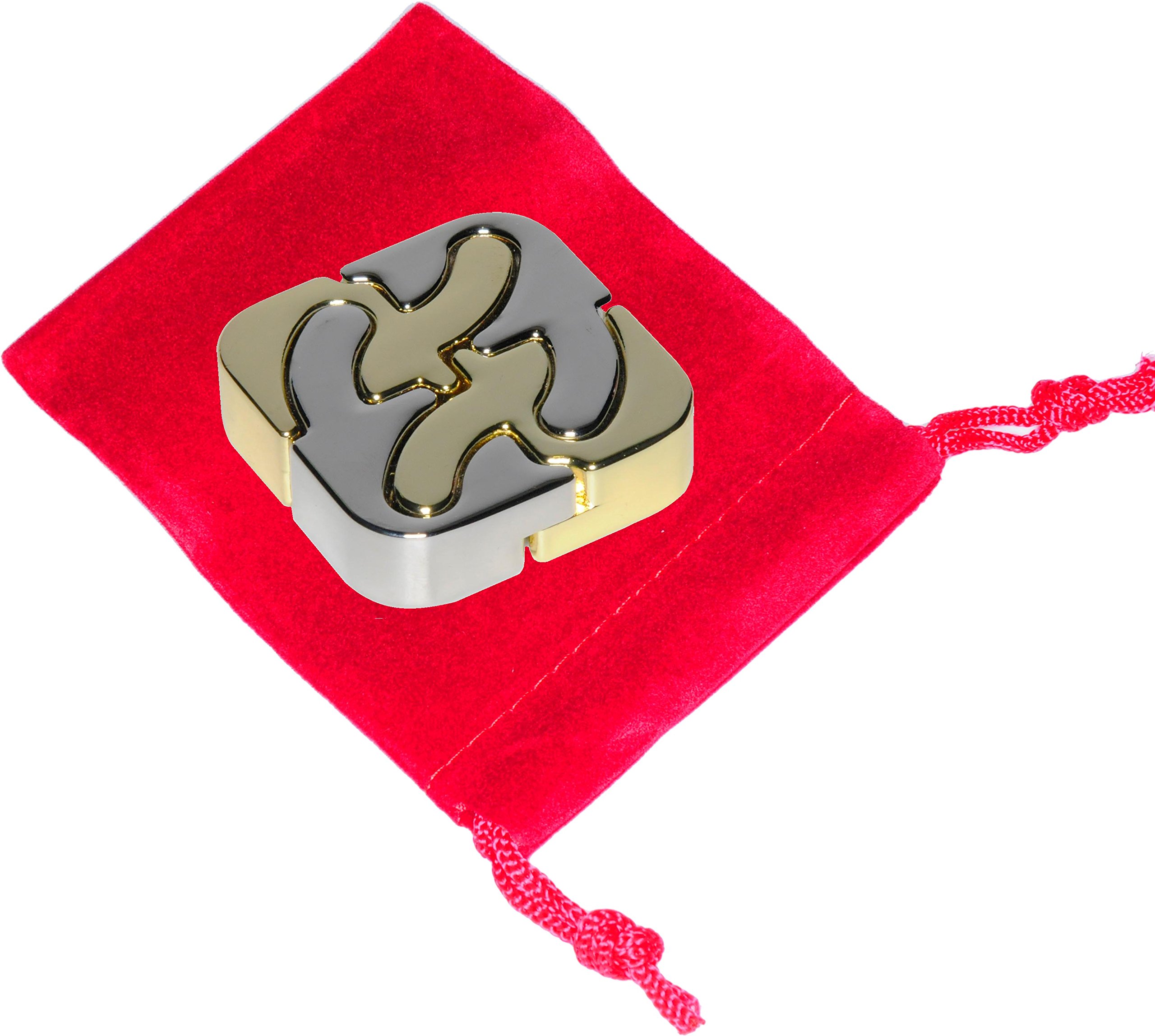 Hanayama SQUARE Puzzle - Brain Teaser Metal Puzzle for Adults & Teens - Challenging Logic Game for Stress Relief & Mental Stimulation - Perfect for Office, Travel, and Gift Giving