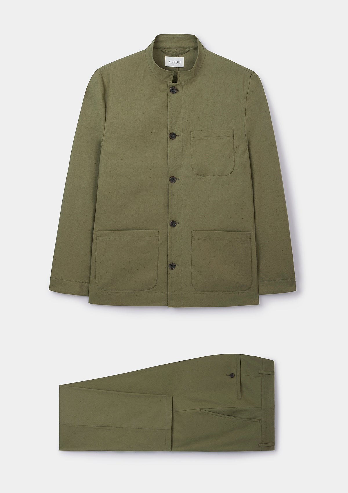 Premium Lichen Green Cotton Linen Nehru Suit for Men - Comfortable & Stylish Ethnic Wear for Weddings, Parties & Festive Occasions