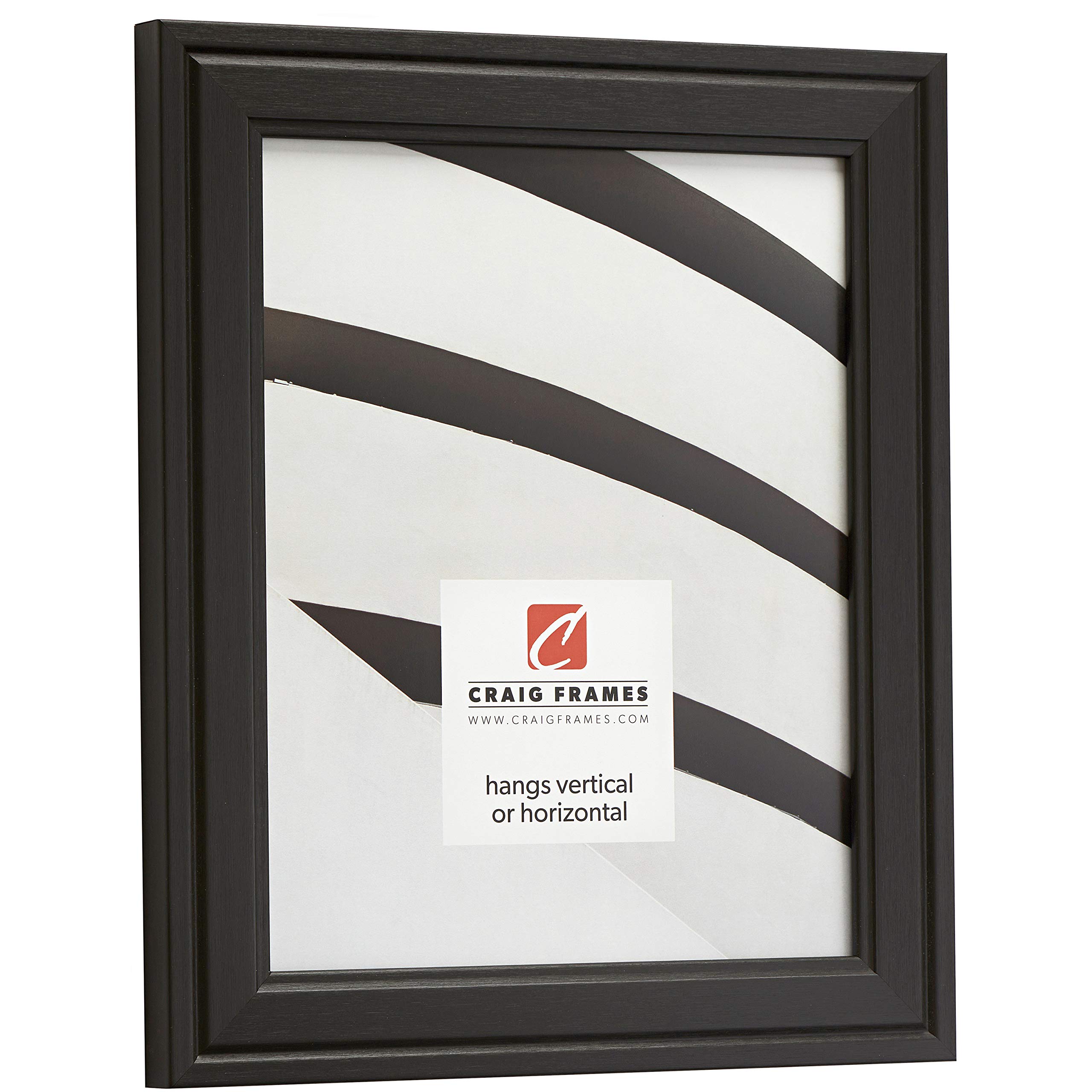 Craig Frames Manhattan 125 Black Steel Picture Frame - 12 x 12 Inch Square Photo Frame for Wall Display, Home Decor, and Office Art - Perfect for Family Photos, Artwork, and Certificates
