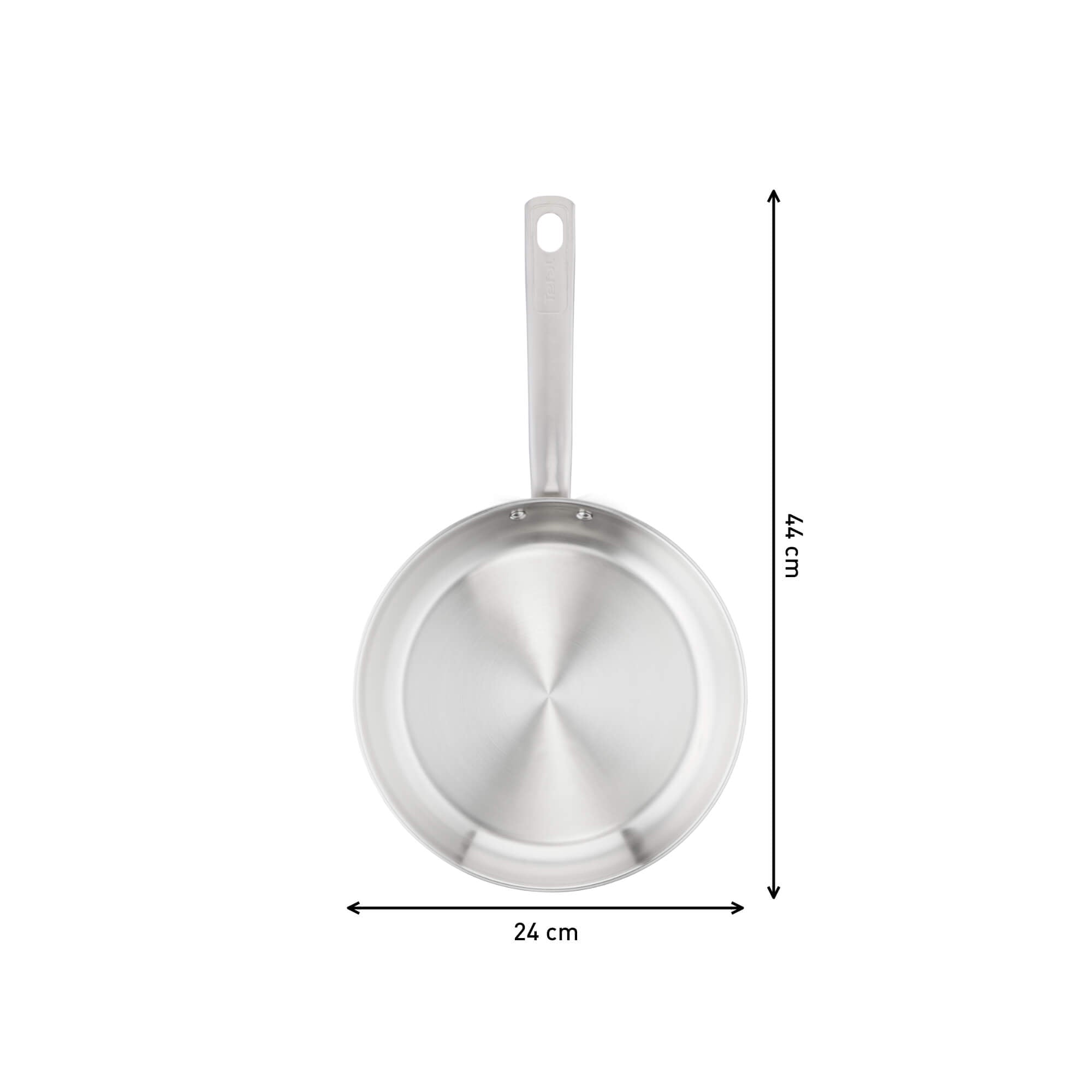 Tefal Virtuoso Induction Stainless Steel Uncoated Frypan 24cm - Professional Cookware for Gas & Induction Stoves - Perfect for Searing, Frying & Sauteing at Home
