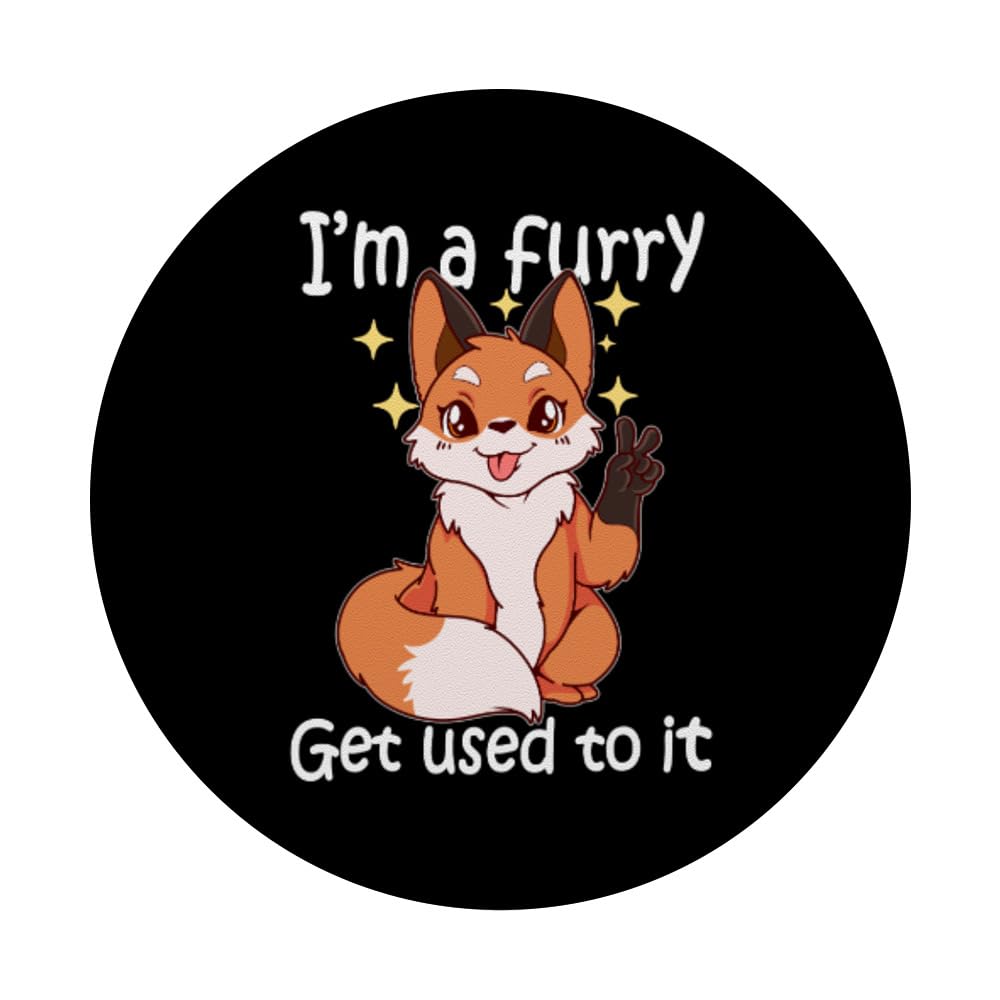 Funny Furry PopSockets PopGrip - Cute & Customizable Phone Grip for iPhone, Samsung & More - Perfect for Furry Fans, Cosplay & Everyday Use