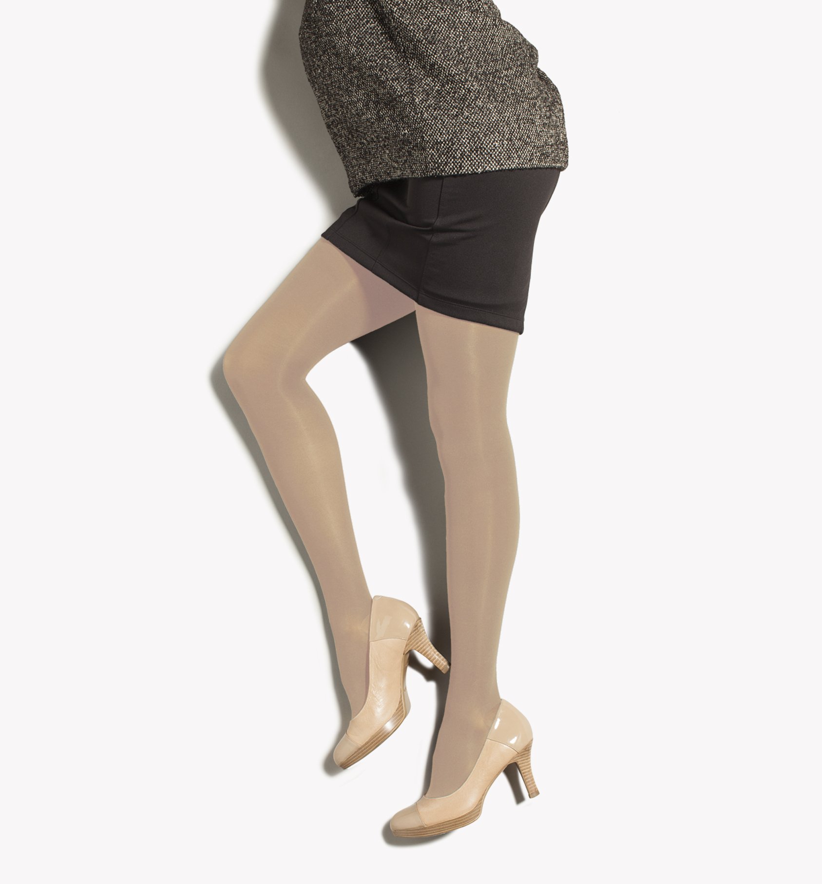 Preggers by Therafirm Maternity Support Sheer Pantyhose - 20-30mmHg Moderate Compression Stockings for Pregnancy Comfort & Leg Circulation - Perfect for Work, Travel & Everyday Wear