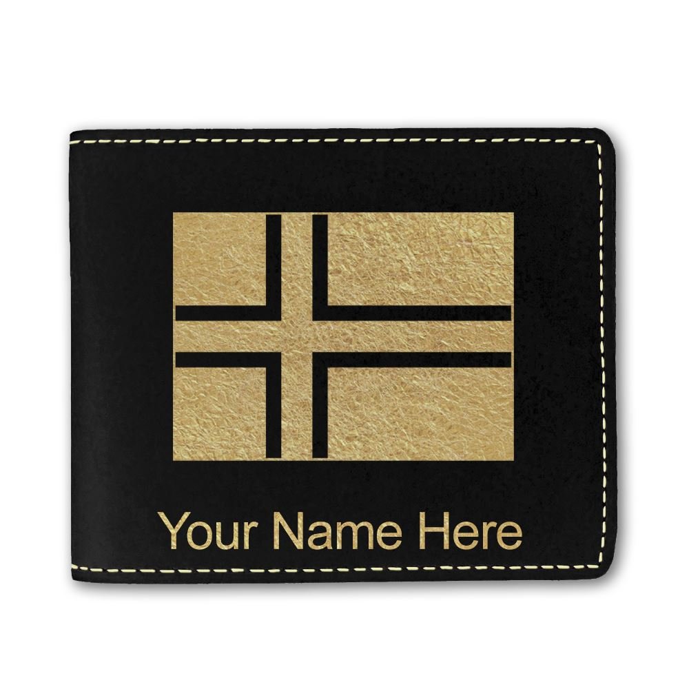 Premium Faux Leather Wallet with Norway Flag Design - Custom Engraving for Men & Women - Perfect for Travel, Gifts, and Everyday Use