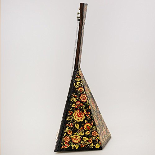 Balalaika Music Box 'Winter Troika' - Handcrafted Russian Folk Musical Gift Box in Black | Perfect for Christmas Decor, Holiday Gifts & Slavic Home Decor