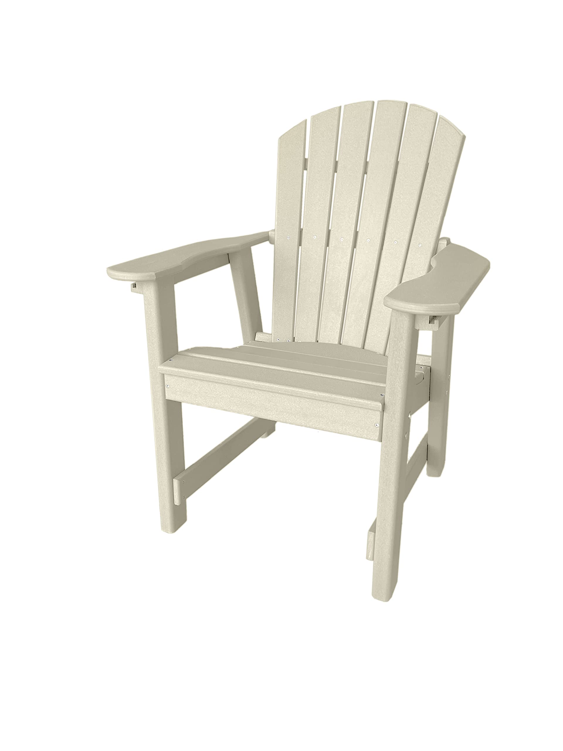 **Phat Tommy Weatherproof Outdoor Dining Chair - Thick Recycled Poly Lumber Patio Furniture, White - Perfect for Backyard, Garden, and Poolside Relaxation**