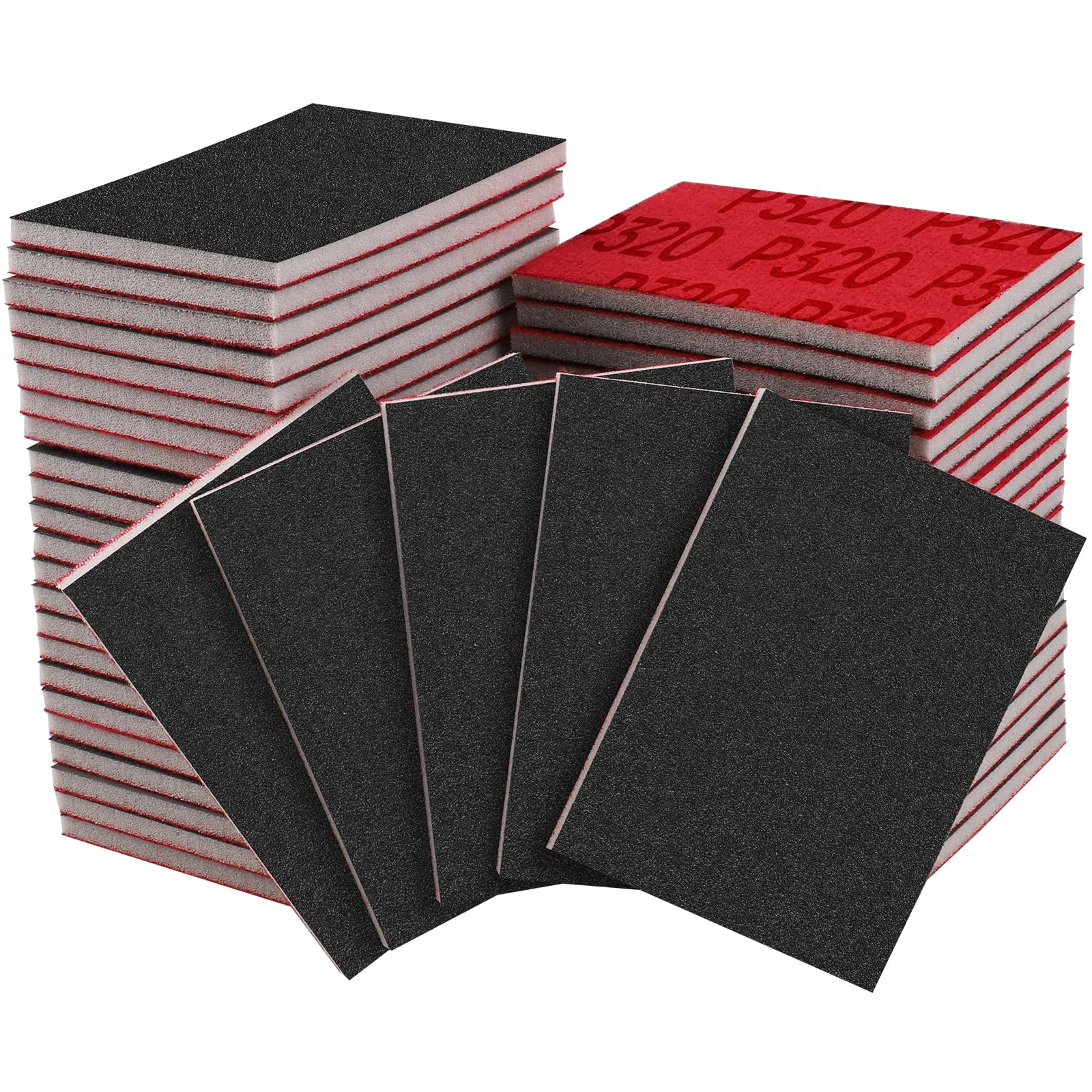 20-Piece 3x4 Inch 320 Grit Sanding Sponge Set - Ultra Fine Soft Foam Sanding Pads for Wet/Dry Sanding - Perfect for Wood, Metal, Drywall, Furniture & Model Polishing - Ideal for DIY Projects, Home Renovation & Craft Work