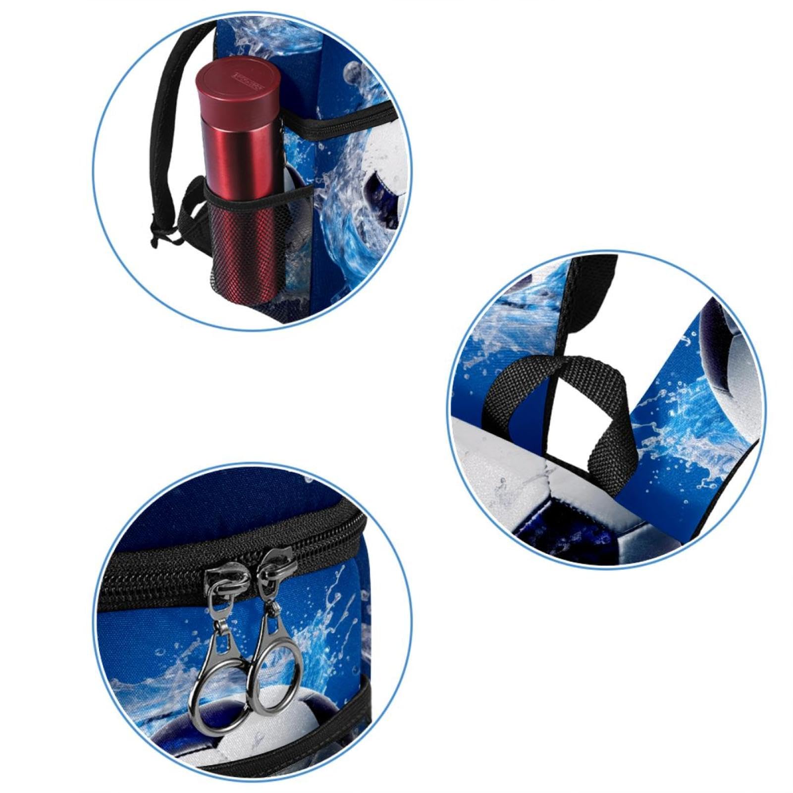 Best Travel Backpack for Men & Women - Durable Blue Ocean Design Waterproof Backpack for Hiking, Camping & Daily Commute