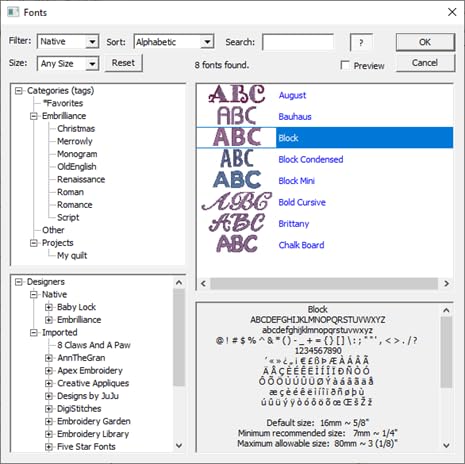 Embrilliance AlphaTricks Embroidery Design Software for Mac & Windows PC - Create Custom Embroidery Patterns for Hats, Shirts & Home Decor
