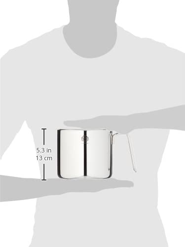 6326-14 i Romana Milk Pan 14 cm 1 Litre - Premium Stainless Steel Small Saucepan for Cooking, Boiling Milk, Heating Soup - Perfect for Kitchen, Camping & Small Space Cooking