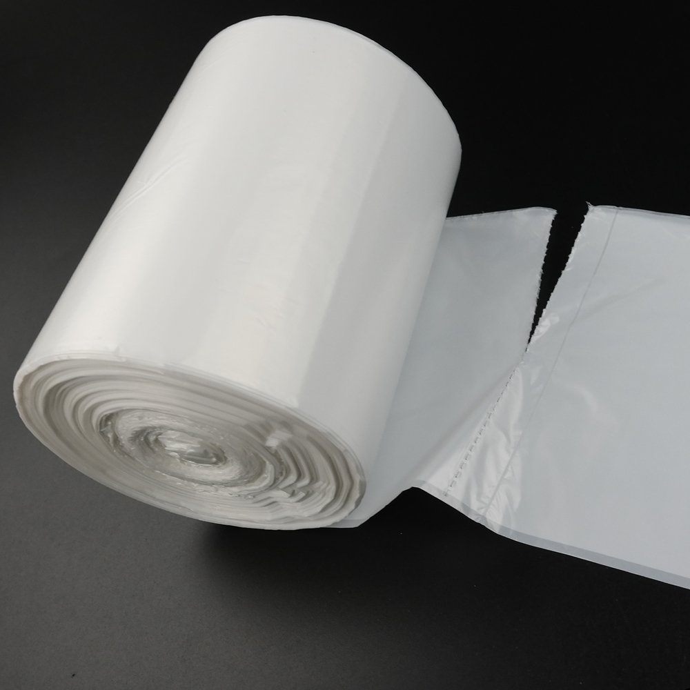 Ggbin 8 Gallon Medium Trash Bags - White, 115 Count | Heavy Duty Kitchen & Bathroom Garbage Bags for Home & Office Use