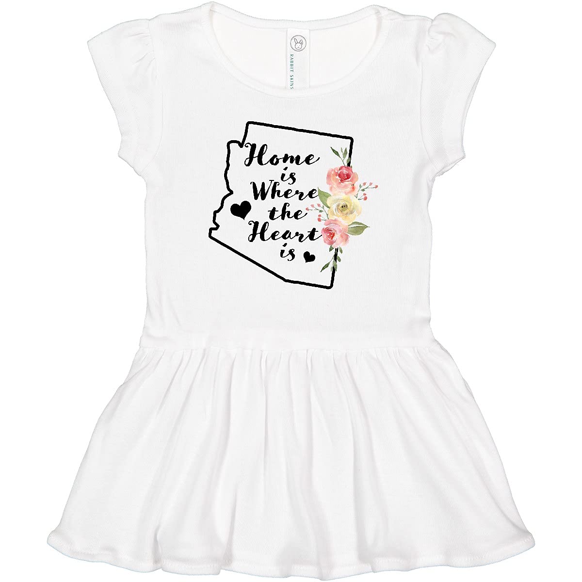 Inktastic Arizona Home is Where The Heart is Watercolor Print Toddler Dress - Cute Casual Outfit for Girls, Playdates & Family Photos