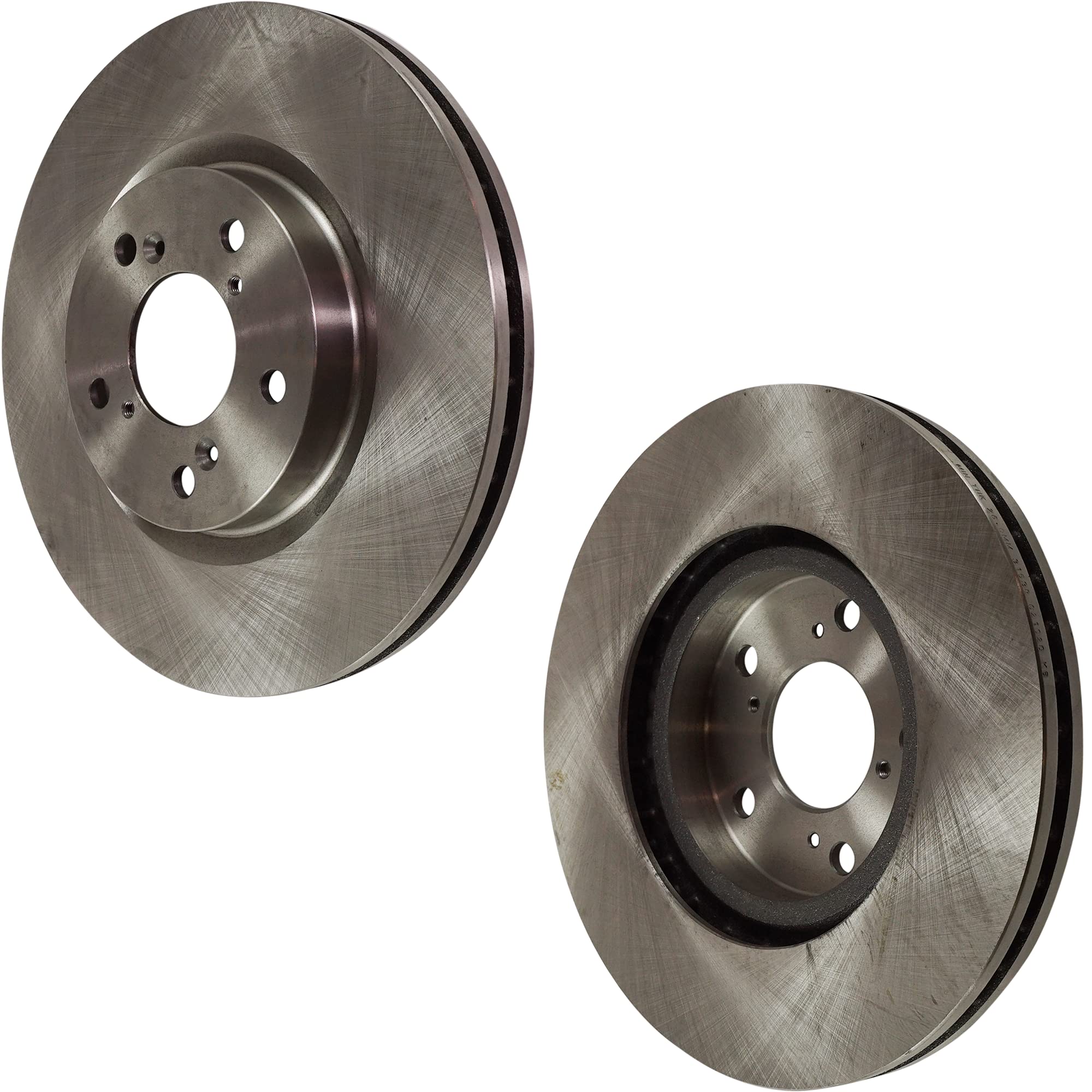 High-Quality Front Brake Disc Set for 2011-2014 Honda Odyssey & 2009-2014 Acura TL - Plain Surface Natural Cast Iron, 5-Lug Design | Perfect for Daily Commuting, Highway Driving & Performance Upgrades